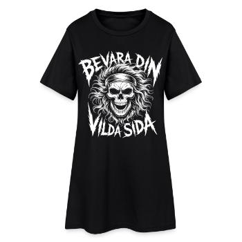 Wild Side Dödskalle - Women’s T-Shirt Dress - black - Front