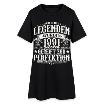 Cadeau d’anniversaire Vintage Born Legends 1991 - Robe T-shirt Femme - noir - Devant
