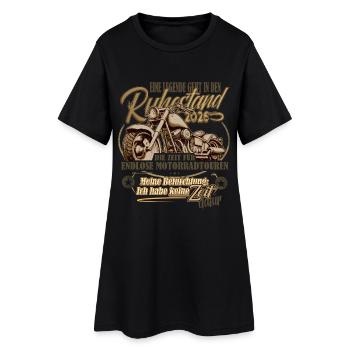 pension, retirement, motorcycle, 2026 - Women’s T-Shirt Dress - black - Front