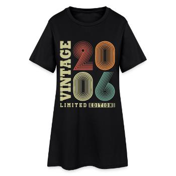 Vintage 2006 Vintage Rétro Cadeau d’anniversaire - Robe T-shirt Femme - noir - Devant