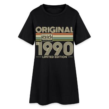Original 1990 Édition Limité Vintage - Robe T-shirt Femme - noir - Devant