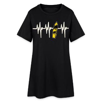 Heartbeat Surfing - Robe T-shirt Femme - noir - Devant