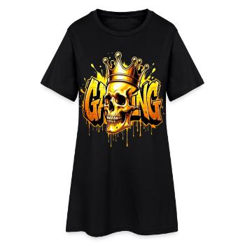 Or de Crâne de Graffiti Gaming - Robe T-shirt Femme - noir - Devant