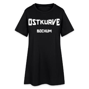 Schichtwechsel in Bochum Ruhrpott - Frauen T-Shirt-Kleid - Schwarz - Vorne