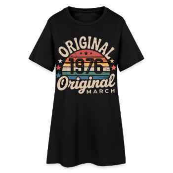 Anniversary March 1976 Limited Edition Retro March - Frauen T-Shirt-Kleid - Schwarz - Vorne