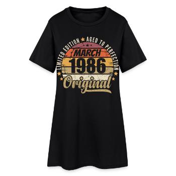 40. Anniversaire 40 Années Série Limitée Mars 1986 - Robe T-shirt Femme - noir - Devant