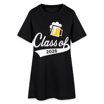Class Of 2026 (Graduating Class / Beer / 2C NEG) - Women’s T-Shirt Dress - black - Front