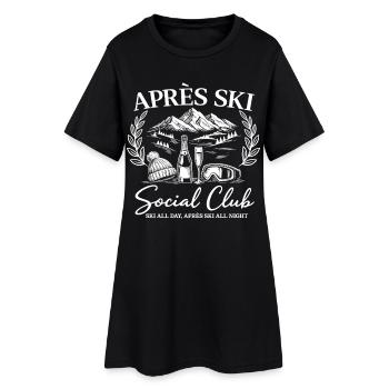 Après Ski Social Club Ski All Day Après Ski All - Robe T-shirt Femme - noir - Devant
