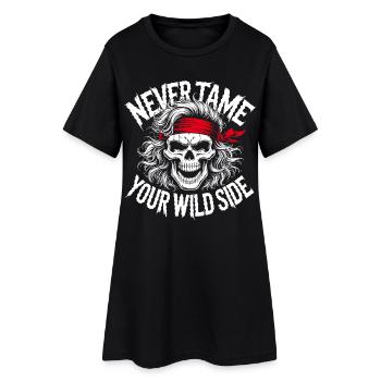 Wild Me Skull Bandana - Women’s T-Shirt Dress - black - Front
