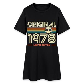 Original 1978 Edition Rétro Limité - Robe T-shirt Femme - noir - Devant