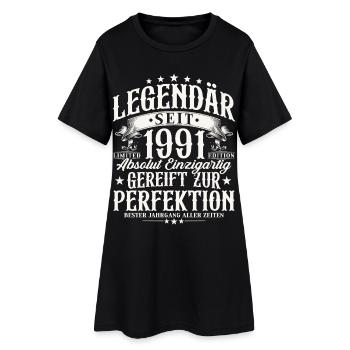 Legendary Since 1991 Vintage Birthday Gift - Women’s T-Shirt Dress - black - Front