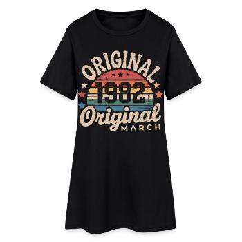 Anniversaire Mars 1982 Édition Limitée Retro March - Robe T-shirt Femme - noir - Devant