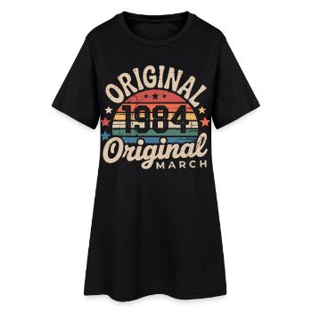 Birthday March 1984 Limited Edition Retro March - Women’s T-Shirt Dress - black - Front