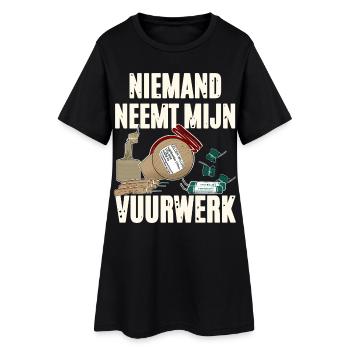 Parti Vuurwerk - Robe T-shirt Femme - noir - Devant