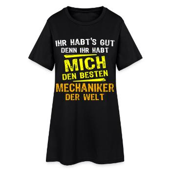 Cadeau de mécanicien - Robe T-shirt Femme - noir - Devant