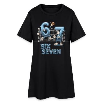 67 Six Six Y3K Handball - Robe T-shirt Femme - noir - Devant