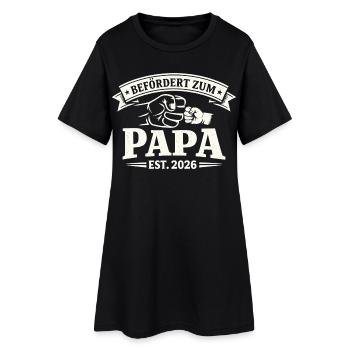 Papa promu père fier en 2026 - Robe T-shirt Femme - noir - Devant