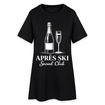 Après Ski Social Club Bavaria Skiing - Robe T-shirt Femme - noir - Devant
