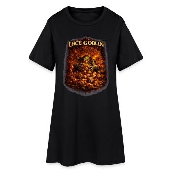 Dice Goblin T-Shirt – Würfel & Rollenspiel - Frauen T-Shirt-Kleid - Schwarz - Vorne