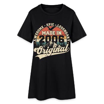 Original 2006 Vintage Vintage Cadeau d’anniversaire - Robe T-shirt Femme - noir - Devant