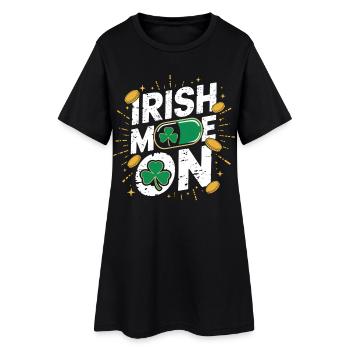 Irish Mom Shamrock Gold Fiesta - Women’s T-Shirt Dress - black - Front