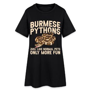 Le python birman fournit des fournitures pour les serpents et le soigneur de reptiles - Robe T-shirt Femme - noir - Devant