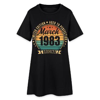 Mars 1983 Édition Limitée Retro Mars 1983 - Robe T-shirt Femme - noir - Devant