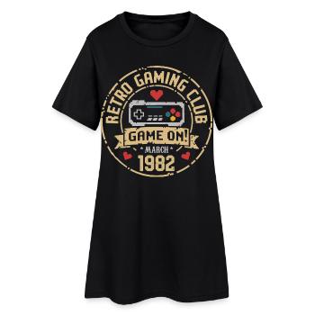 März 1982 Geburtstagsgeschenk März 1982 Geboren - Frauen T-Shirt-Kleid - Schwarz - Vorne