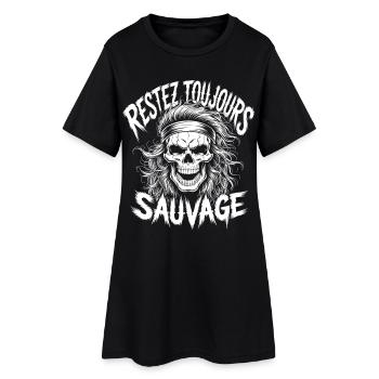 Stay Wild Always Skull - Women’s T-Shirt Dress - black - Front