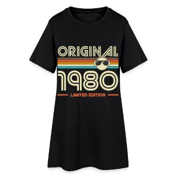 Original 1980 Édition Retro - Robe T-shirt Femme - noir - Devant