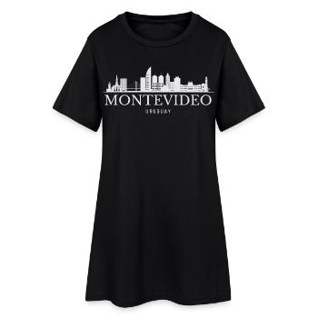 Silhouette de Montevideo, Montevideo Uruguay - Robe T-shirt Femme - noir - Devant