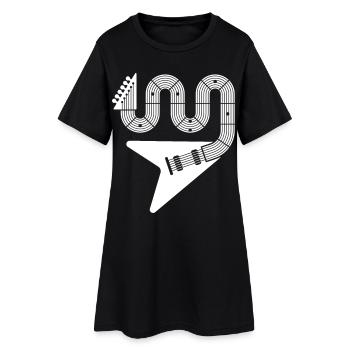 Guitare électrique abstraite - Robe T-shirt Femme - noir - Devant