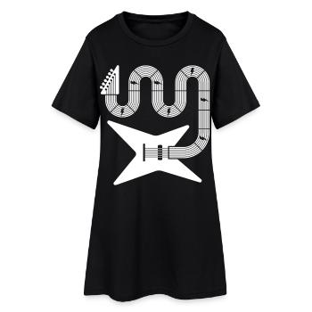 Guitare électrique abstraite - Robe T-shirt Femme - noir - Devant