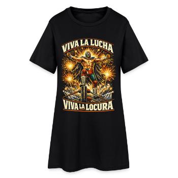 Lucha Libre Luchador Viva La Lucha Locura - Robe T-shirt Femme - noir - Devant