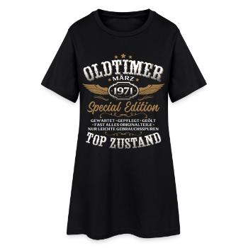 55e anniversaire cadeau de mari millésime mars 1971 - Robe T-shirt Femme - noir - Devant