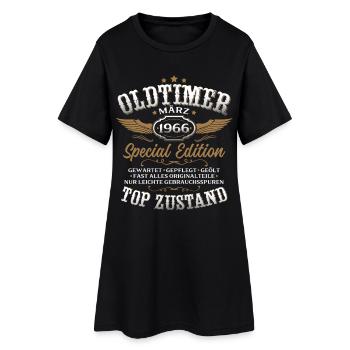 60ème anniversaire cadeau mari Vintage mars 1966 - Robe T-shirt Femme - noir - Devant
