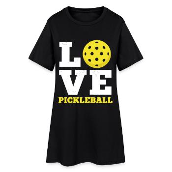 J’adore le pickleball - Paddle Sport Stressed - Robe T-shirt Femme - noir - Devant