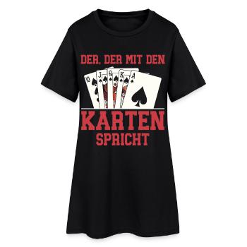 Chemise de poker drôle - Robe T-shirt Femme - noir - Devant