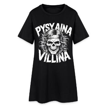 Conception du crâne sauvage - Robe T-shirt Femme - noir - Devant