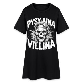 Conception du crâne sauvage - Robe T-shirt Femme - noir - Devant