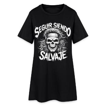 Wild Side Skull - Women’s T-Shirt Dress - black - Front