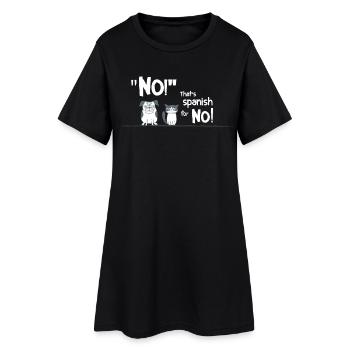 Non ! C’est l’espagnol pour Non ! – Diction drôle d’animal - Robe T-shirt Femme - noir - Devant