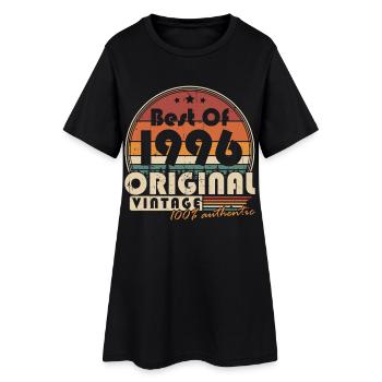 Original 1996 Vintage Jahrgang Geburtstag Geschenk - Frauen T-Shirt-Kleid - Schwarz - Vorne