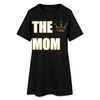 THE MOM – Design de déclaration de mère audacieuse et fière - Robe T-shirt Femme - noir - Devant