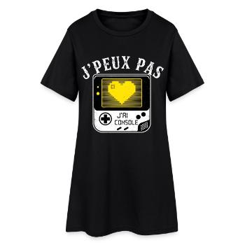 J'peux pas j'ai console cœur rétro - Robe T-shirt Femme - noir - Devant