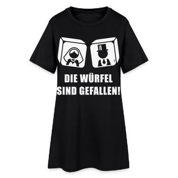 Le sort est jeté ! Enterrement de vie de garçon Marié et marié W - Robe T-shirt Femme - noir - Devant