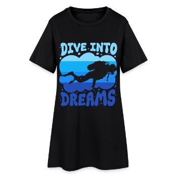 Divers Scuba Diving Diving - Women’s T-Shirt Dress - black - Front