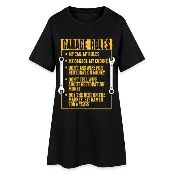 Règles du garage de restauration de voitures - Robe T-shirt Femme - noir - Devant