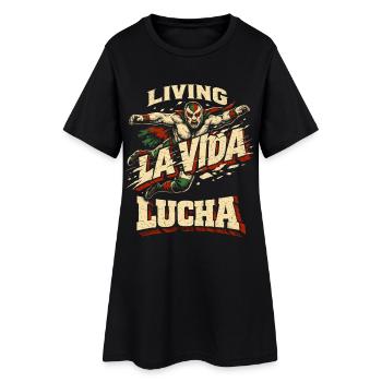 Lucha Libre Luchador vivant La Vida Lucha - Robe T-shirt Femme - noir - Devant