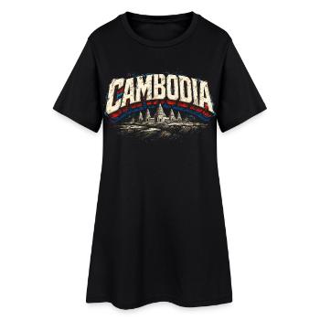 Kambodscha Kambodschaner Cambodge - Robe T-shirt Femme - noir - Devant